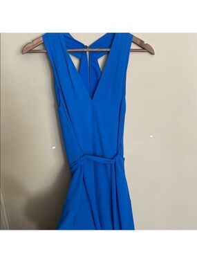 Elegant Blue Sleeveless Dress